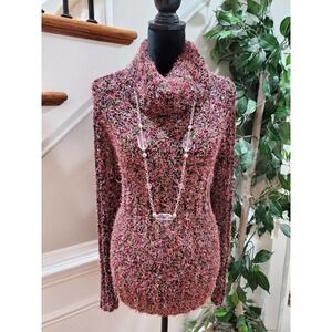 Marsh Landing Women's Acrylic Cowl Neck Long Sleeve Pullover Knit Sweater Size L